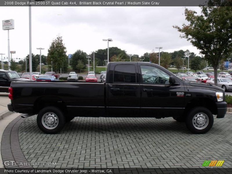 Brilliant Black Crystal Pearl / Medium Slate Gray 2008 Dodge Ram 2500 ST Quad Cab 4x4
