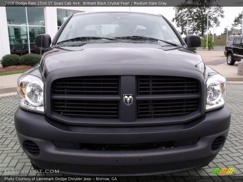 Brilliant Black Crystal Pearl / Medium Slate Gray 2008 Dodge Ram 2500 ST Quad Cab 4x4