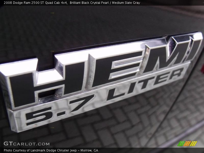 Brilliant Black Crystal Pearl / Medium Slate Gray 2008 Dodge Ram 2500 ST Quad Cab 4x4