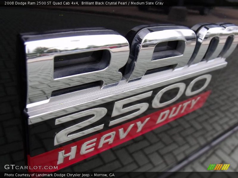 Brilliant Black Crystal Pearl / Medium Slate Gray 2008 Dodge Ram 2500 ST Quad Cab 4x4