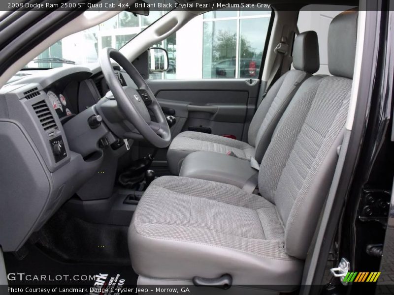 Brilliant Black Crystal Pearl / Medium Slate Gray 2008 Dodge Ram 2500 ST Quad Cab 4x4