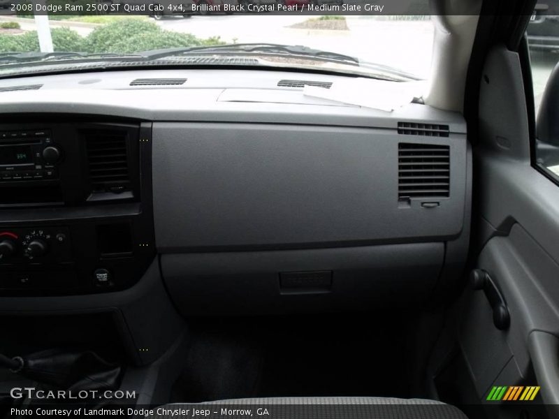 Brilliant Black Crystal Pearl / Medium Slate Gray 2008 Dodge Ram 2500 ST Quad Cab 4x4