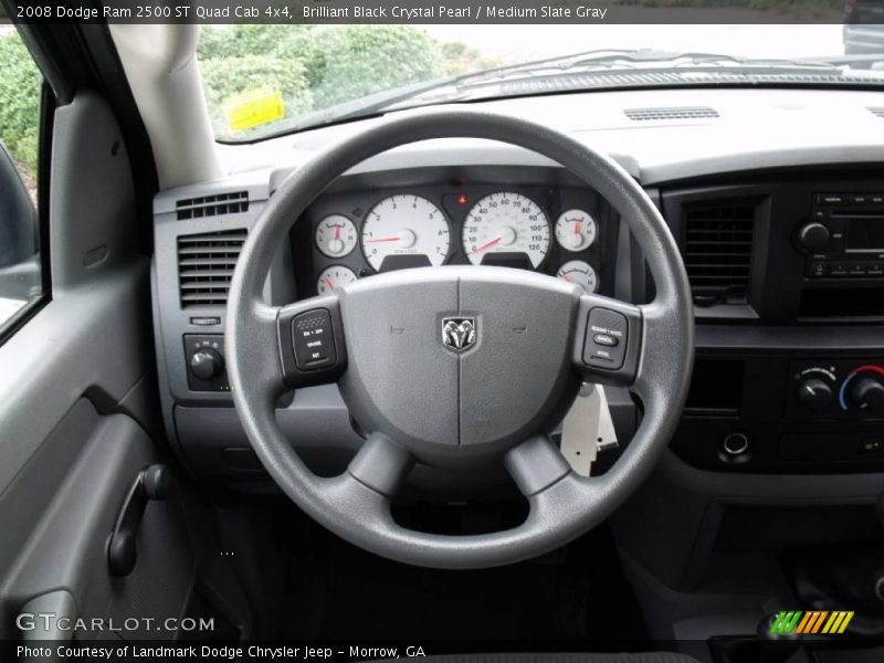 Brilliant Black Crystal Pearl / Medium Slate Gray 2008 Dodge Ram 2500 ST Quad Cab 4x4