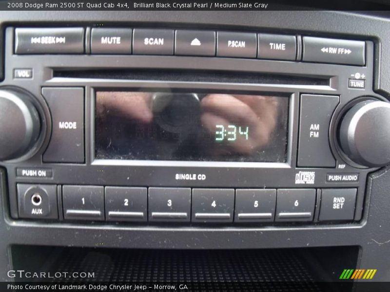 Brilliant Black Crystal Pearl / Medium Slate Gray 2008 Dodge Ram 2500 ST Quad Cab 4x4