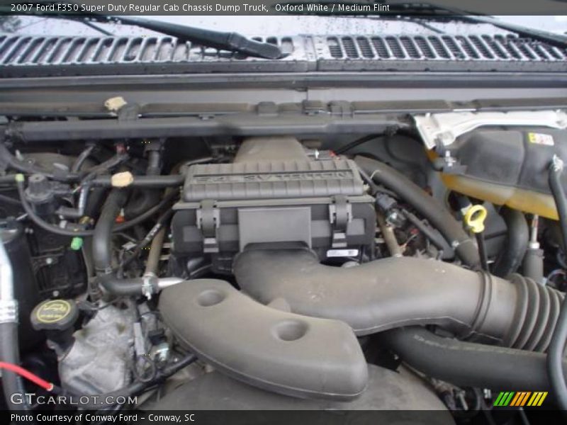 Oxford White / Medium Flint 2007 Ford F350 Super Duty Regular Cab Chassis Dump Truck