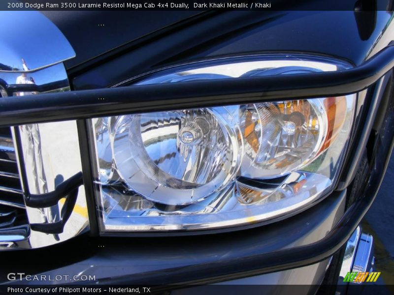 Dark Khaki Metallic / Khaki 2008 Dodge Ram 3500 Laramie Resistol Mega Cab 4x4 Dually