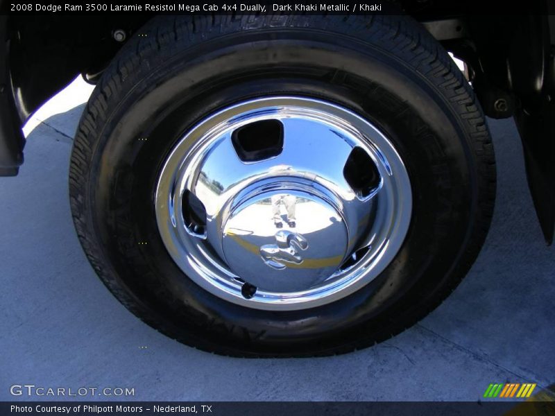 Dark Khaki Metallic / Khaki 2008 Dodge Ram 3500 Laramie Resistol Mega Cab 4x4 Dually