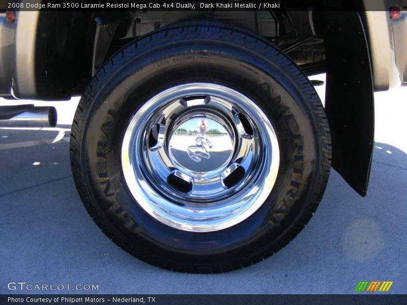Dark Khaki Metallic / Khaki 2008 Dodge Ram 3500 Laramie Resistol Mega Cab 4x4 Dually