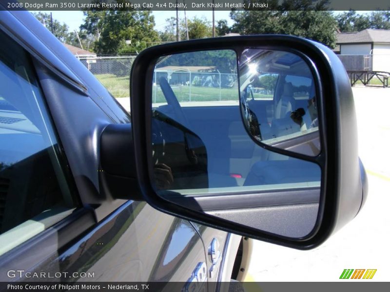 Dark Khaki Metallic / Khaki 2008 Dodge Ram 3500 Laramie Resistol Mega Cab 4x4 Dually