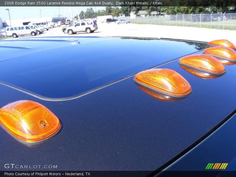 Dark Khaki Metallic / Khaki 2008 Dodge Ram 3500 Laramie Resistol Mega Cab 4x4 Dually
