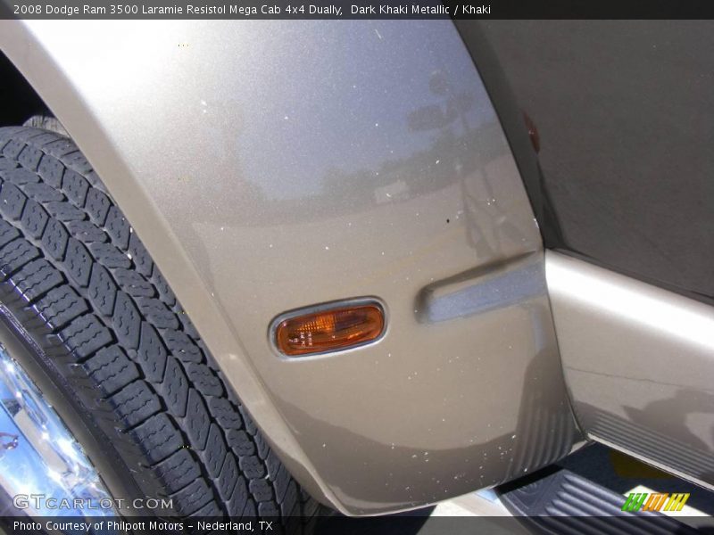 Dark Khaki Metallic / Khaki 2008 Dodge Ram 3500 Laramie Resistol Mega Cab 4x4 Dually