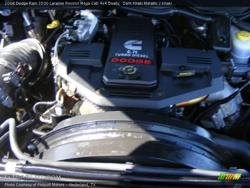 Dark Khaki Metallic / Khaki 2008 Dodge Ram 3500 Laramie Resistol Mega Cab 4x4 Dually