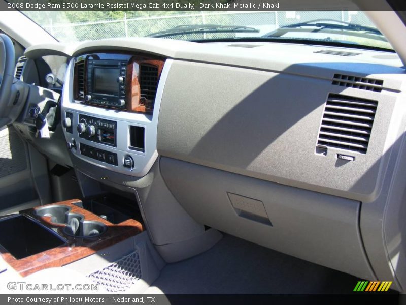 Dark Khaki Metallic / Khaki 2008 Dodge Ram 3500 Laramie Resistol Mega Cab 4x4 Dually