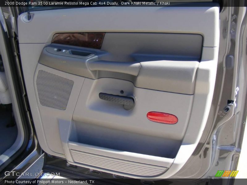 Dark Khaki Metallic / Khaki 2008 Dodge Ram 3500 Laramie Resistol Mega Cab 4x4 Dually