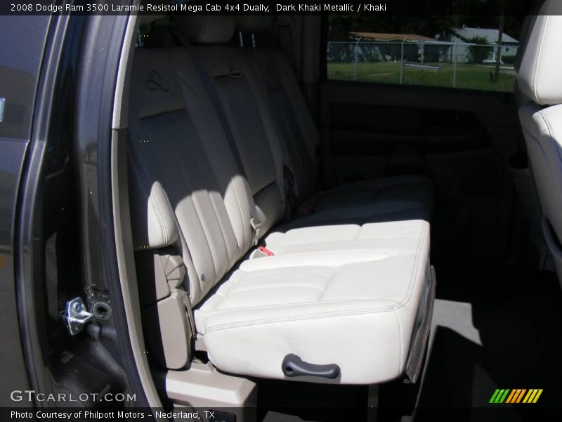 Dark Khaki Metallic / Khaki 2008 Dodge Ram 3500 Laramie Resistol Mega Cab 4x4 Dually