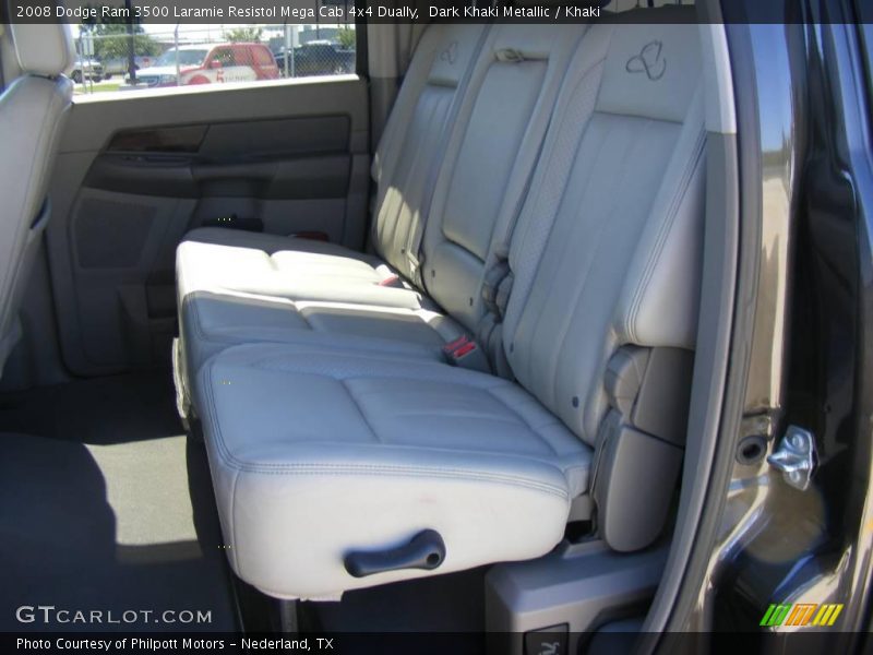 Dark Khaki Metallic / Khaki 2008 Dodge Ram 3500 Laramie Resistol Mega Cab 4x4 Dually