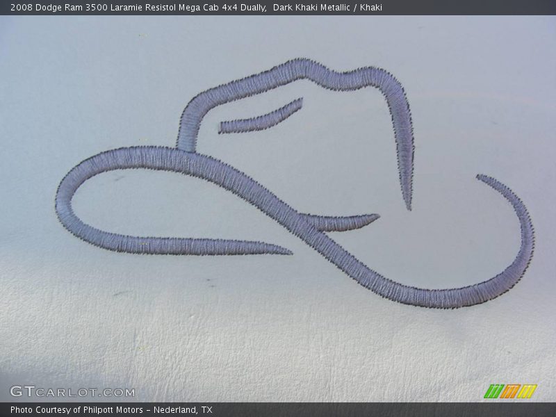 Dark Khaki Metallic / Khaki 2008 Dodge Ram 3500 Laramie Resistol Mega Cab 4x4 Dually