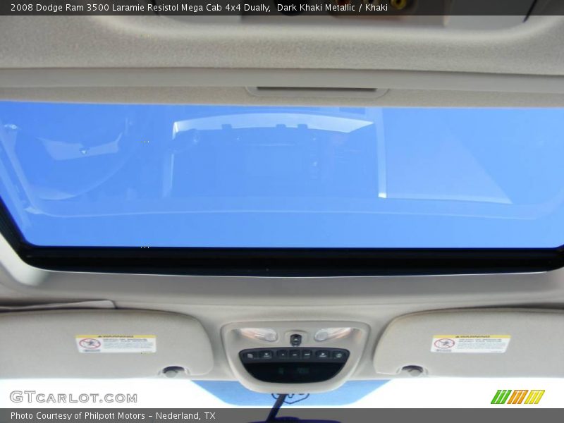 Dark Khaki Metallic / Khaki 2008 Dodge Ram 3500 Laramie Resistol Mega Cab 4x4 Dually