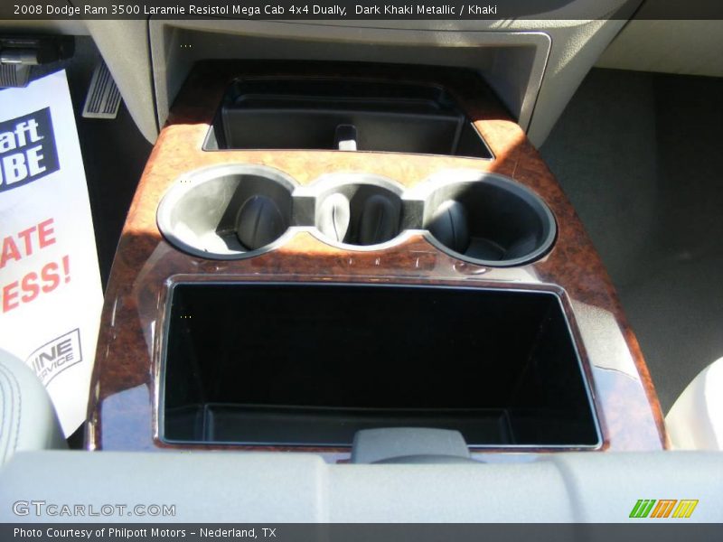 Dark Khaki Metallic / Khaki 2008 Dodge Ram 3500 Laramie Resistol Mega Cab 4x4 Dually