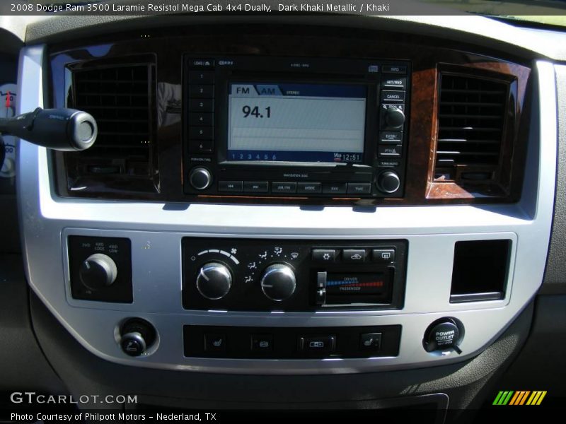 Dark Khaki Metallic / Khaki 2008 Dodge Ram 3500 Laramie Resistol Mega Cab 4x4 Dually