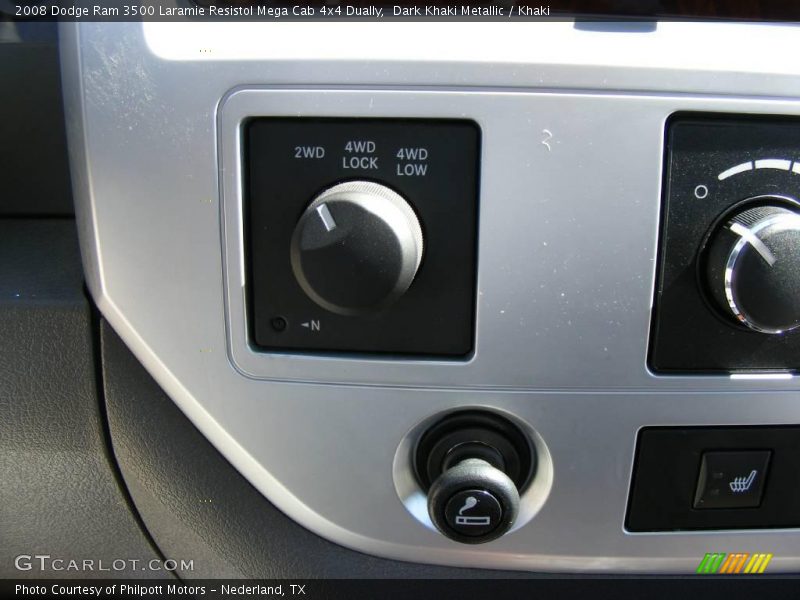 Dark Khaki Metallic / Khaki 2008 Dodge Ram 3500 Laramie Resistol Mega Cab 4x4 Dually