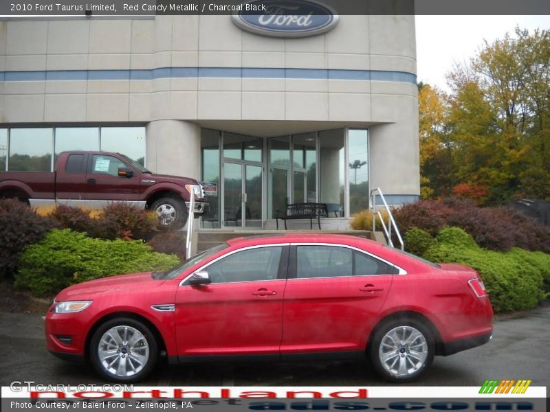 Red Candy Metallic / Charcoal Black 2010 Ford Taurus Limited