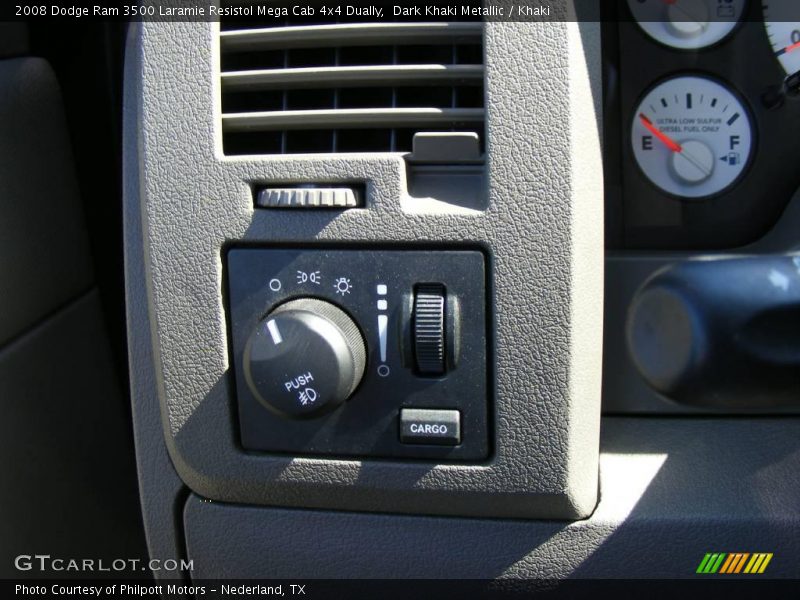 Dark Khaki Metallic / Khaki 2008 Dodge Ram 3500 Laramie Resistol Mega Cab 4x4 Dually