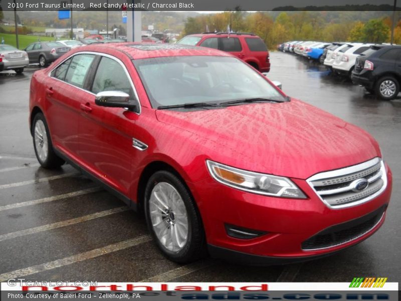 Red Candy Metallic / Charcoal Black 2010 Ford Taurus Limited
