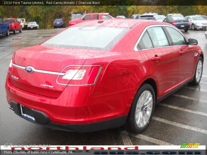 Red Candy Metallic / Charcoal Black 2010 Ford Taurus Limited