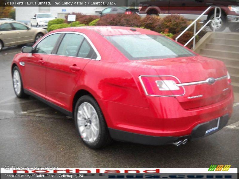Red Candy Metallic / Charcoal Black 2010 Ford Taurus Limited