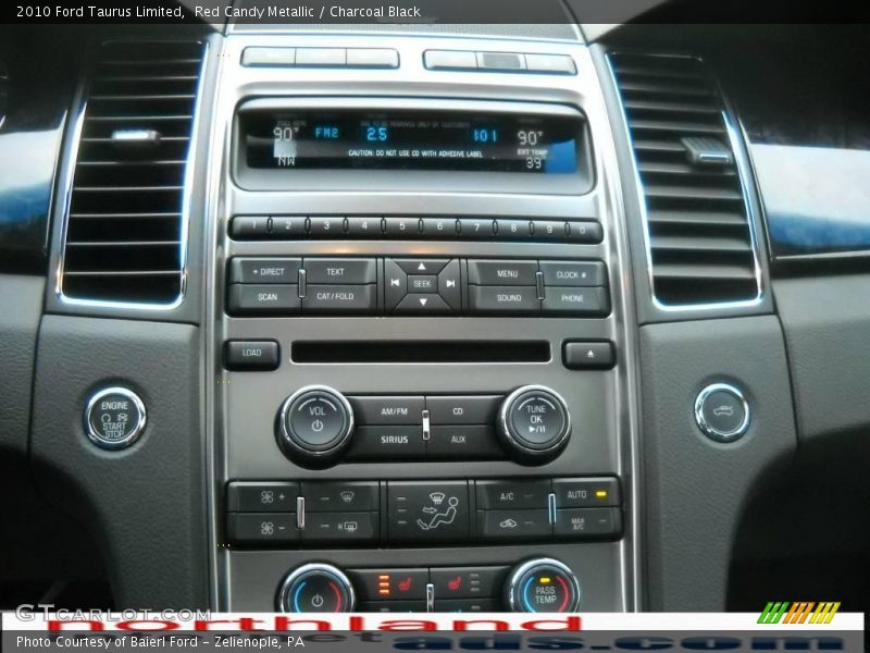 Red Candy Metallic / Charcoal Black 2010 Ford Taurus Limited