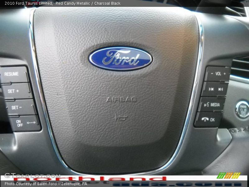 Red Candy Metallic / Charcoal Black 2010 Ford Taurus Limited