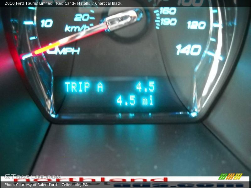 Red Candy Metallic / Charcoal Black 2010 Ford Taurus Limited