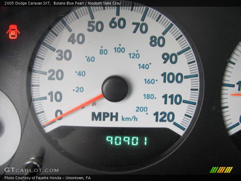 Butane Blue Pearl / Medium Slate Gray 2005 Dodge Caravan SXT