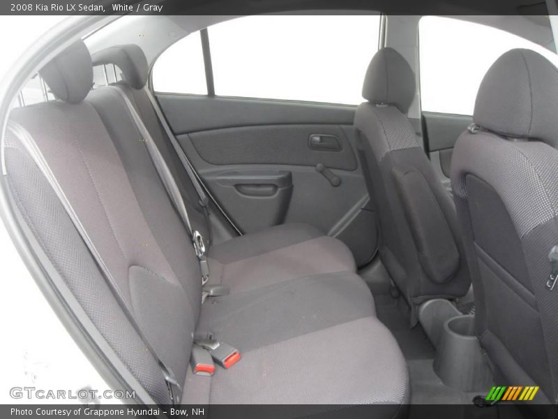 White / Gray 2008 Kia Rio LX Sedan
