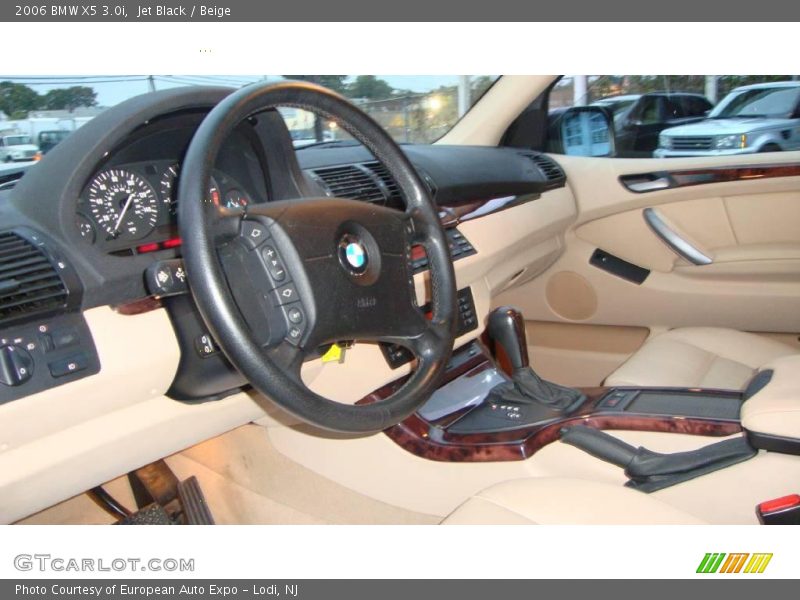 Jet Black / Beige 2006 BMW X5 3.0i
