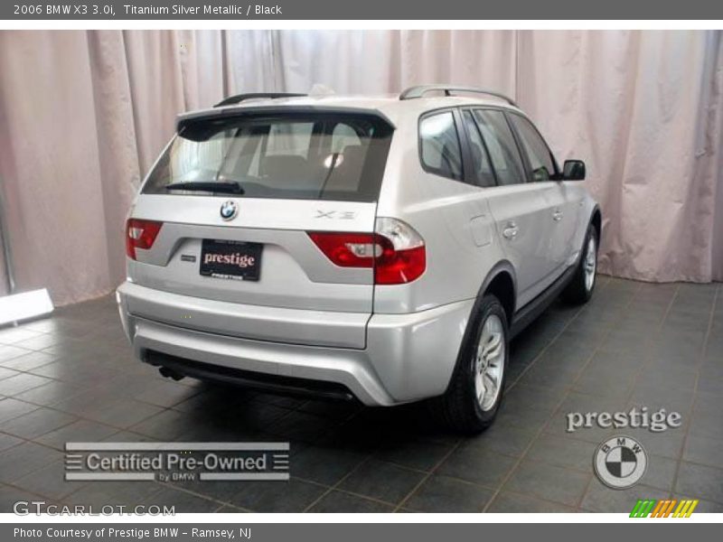 Titanium Silver Metallic / Black 2006 BMW X3 3.0i