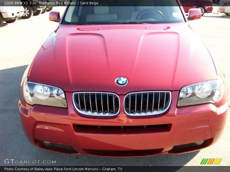 Flamenco Red Metallic / Sand Beige 2006 BMW X3 3.0i