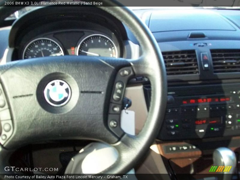 Flamenco Red Metallic / Sand Beige 2006 BMW X3 3.0i