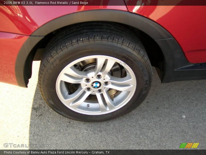 Flamenco Red Metallic / Sand Beige 2006 BMW X3 3.0i