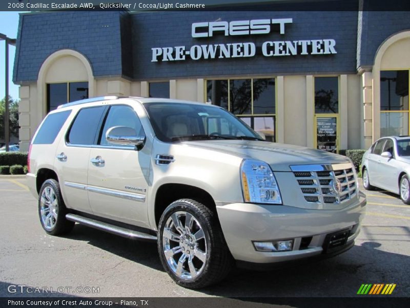 Quicksilver / Cocoa/Light Cashmere 2008 Cadillac Escalade AWD