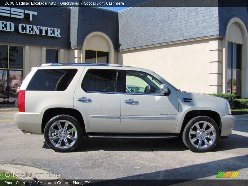 Quicksilver / Cocoa/Light Cashmere 2008 Cadillac Escalade AWD