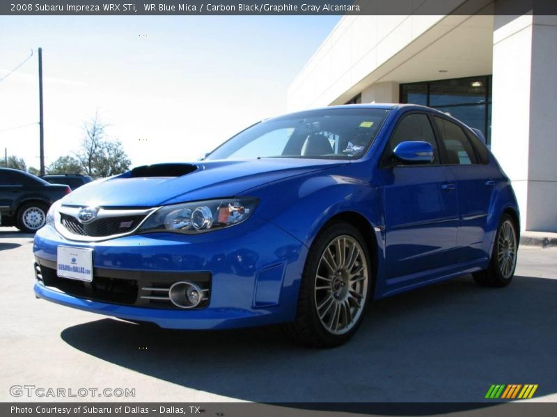 WR Blue Mica / Carbon Black/Graphite Gray Alcantara 2008 Subaru Impreza WRX STi