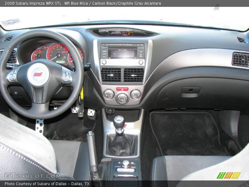 WR Blue Mica / Carbon Black/Graphite Gray Alcantara 2008 Subaru Impreza WRX STi