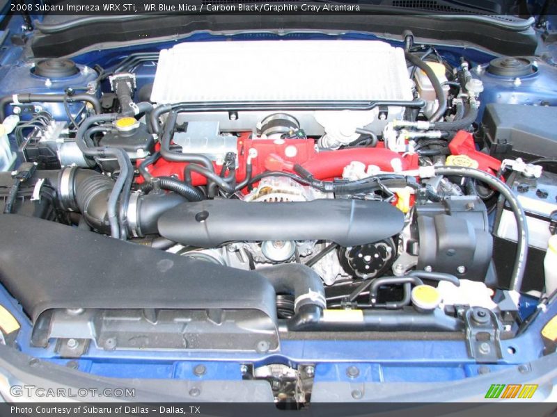WR Blue Mica / Carbon Black/Graphite Gray Alcantara 2008 Subaru Impreza WRX STi