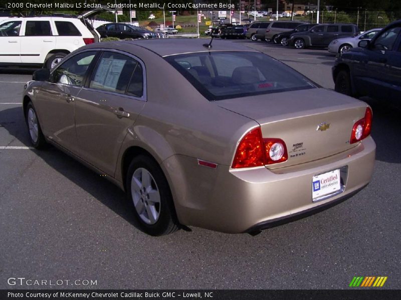 Sandstone Metallic / Cocoa/Cashmere Beige 2008 Chevrolet Malibu LS Sedan