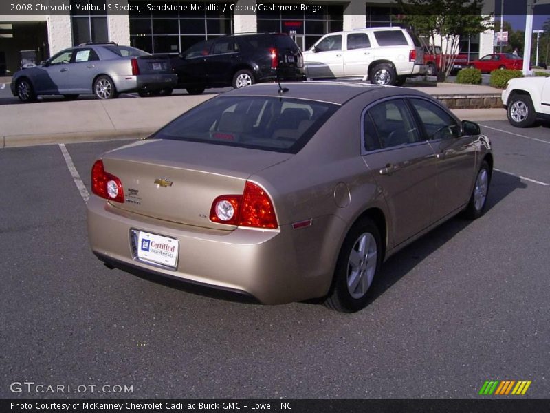Sandstone Metallic / Cocoa/Cashmere Beige 2008 Chevrolet Malibu LS Sedan
