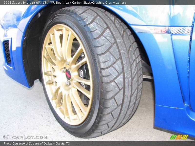 WR Blue Mica / Carbon Black/Graphite Gray Alcantara 2008 Subaru Impreza WRX STi