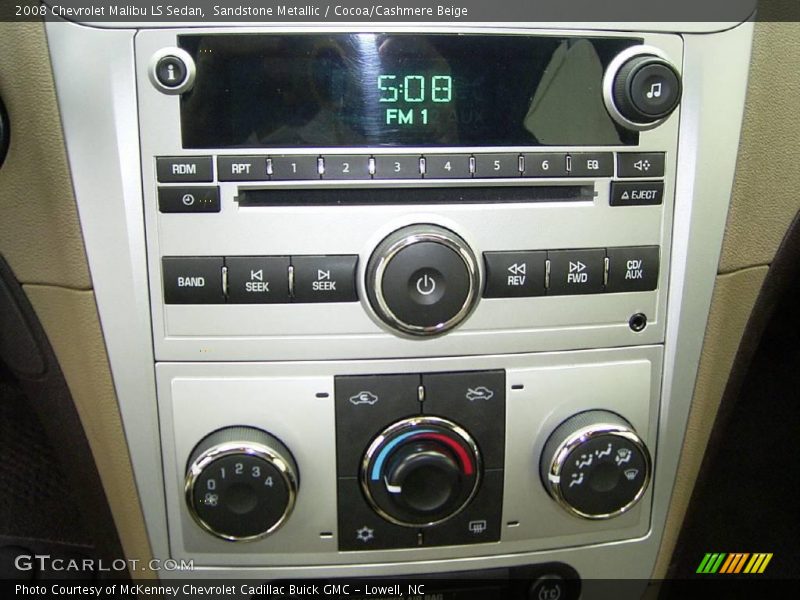 Sandstone Metallic / Cocoa/Cashmere Beige 2008 Chevrolet Malibu LS Sedan