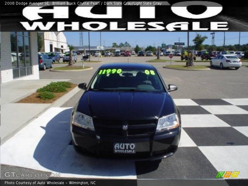 Brilliant Black Crystal Pearl / Dark Slate Gray/Light Slate Gray 2008 Dodge Avenger SE